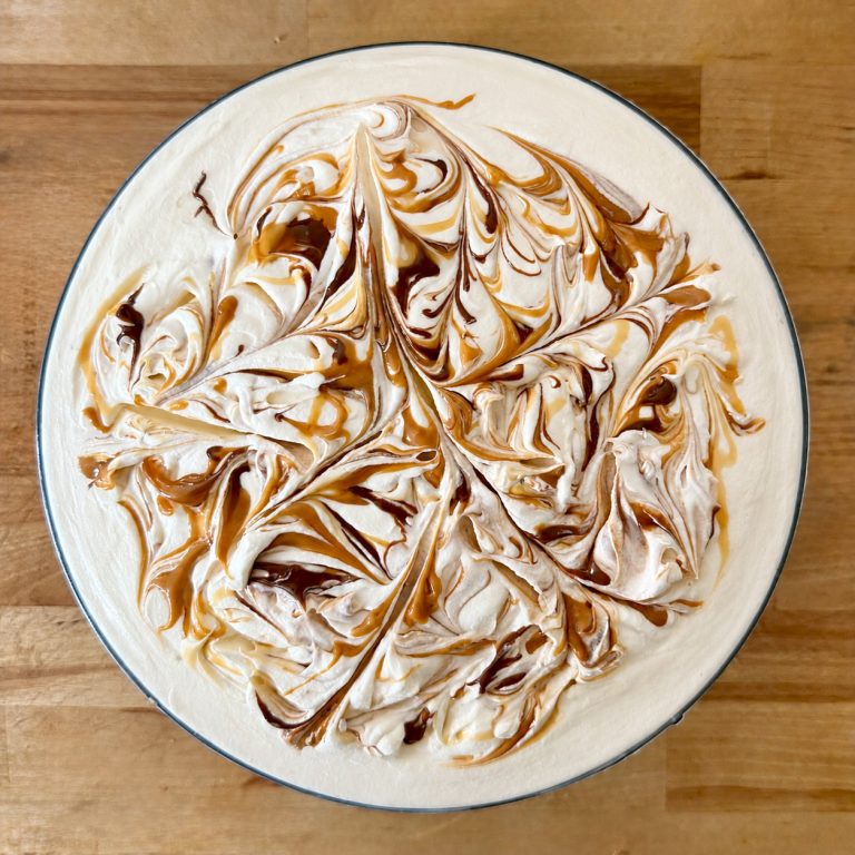 Peanut Butter Ice Cream Pie with Nutella and Salted Caramel