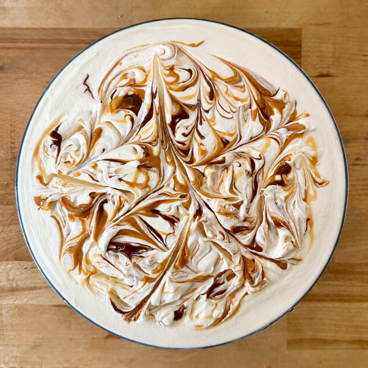 Peanut Butter Ice Cream Pie with Nutella and Salted Caramel